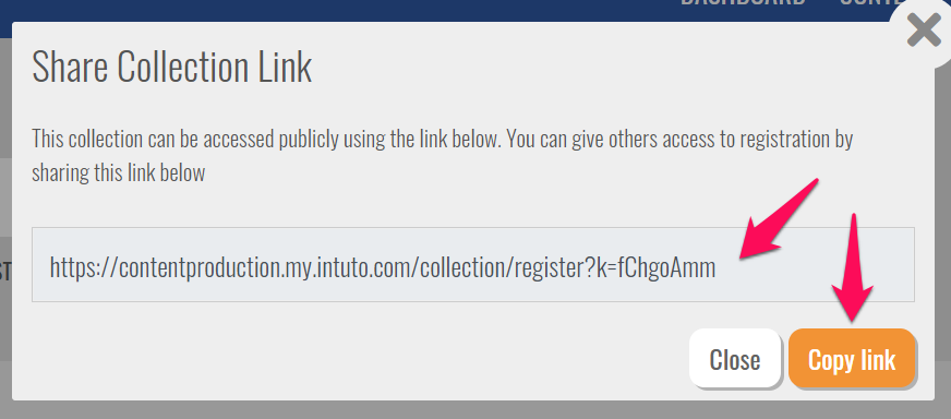 share collection link