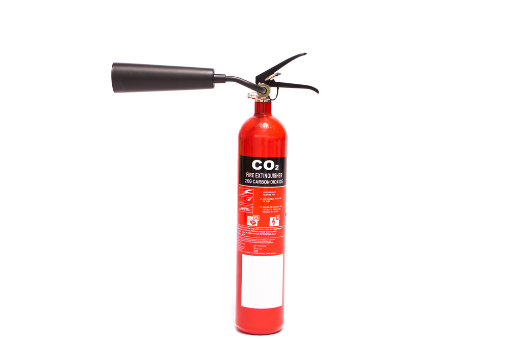 Extinguisher against white background