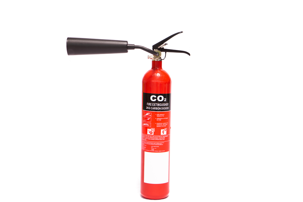 Extinguisher against white background